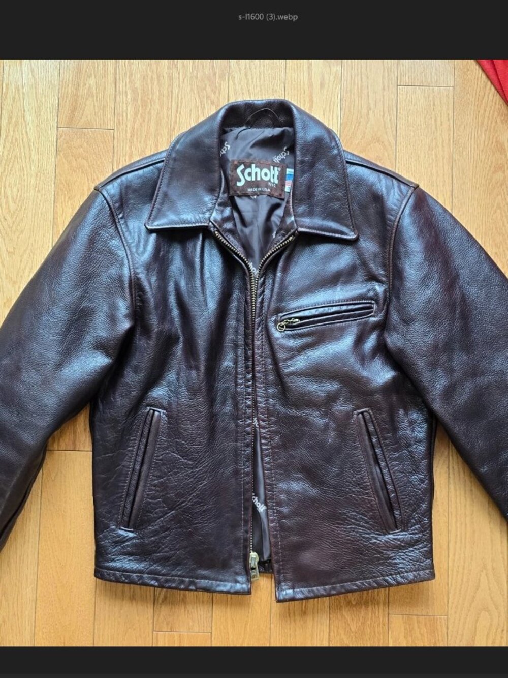 Schott 659 Vintage Leather Trucker Jacket Size 38 EXCECLLENT condition
